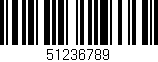 Código de barras (EAN, GTIN, SKU, ISBN): '51236789'