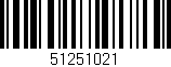 Código de barras (EAN, GTIN, SKU, ISBN): '51251021'