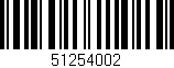 Código de barras (EAN, GTIN, SKU, ISBN): '51254002'
