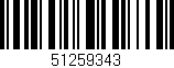 Código de barras (EAN, GTIN, SKU, ISBN): '51259343'