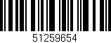 Código de barras (EAN, GTIN, SKU, ISBN): '51259654'