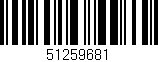 Código de barras (EAN, GTIN, SKU, ISBN): '51259681'