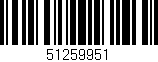 Código de barras (EAN, GTIN, SKU, ISBN): '51259951'
