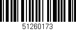 Código de barras (EAN, GTIN, SKU, ISBN): '51260173'