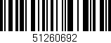 Código de barras (EAN, GTIN, SKU, ISBN): '51260692'