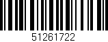 Código de barras (EAN, GTIN, SKU, ISBN): '51261722'
