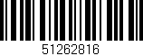 Código de barras (EAN, GTIN, SKU, ISBN): '51262816'