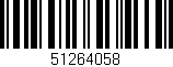 Código de barras (EAN, GTIN, SKU, ISBN): '51264058'