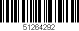Código de barras (EAN, GTIN, SKU, ISBN): '51264292'