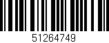 Código de barras (EAN, GTIN, SKU, ISBN): '51264749'