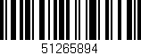 Código de barras (EAN, GTIN, SKU, ISBN): '51265894'