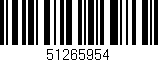 Código de barras (EAN, GTIN, SKU, ISBN): '51265954'