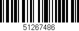Código de barras (EAN, GTIN, SKU, ISBN): '51267486'