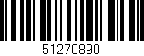 Código de barras (EAN, GTIN, SKU, ISBN): '51270890'