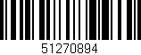Código de barras (EAN, GTIN, SKU, ISBN): '51270894'