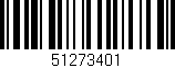 Código de barras (EAN, GTIN, SKU, ISBN): '51273401'