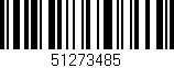 Código de barras (EAN, GTIN, SKU, ISBN): '51273485'