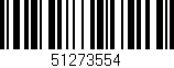 Código de barras (EAN, GTIN, SKU, ISBN): '51273554'