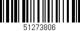 Código de barras (EAN, GTIN, SKU, ISBN): '51273806'