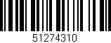 Código de barras (EAN, GTIN, SKU, ISBN): '51274310'