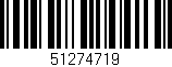 Código de barras (EAN, GTIN, SKU, ISBN): '51274719'