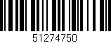 Código de barras (EAN, GTIN, SKU, ISBN): '51274750'