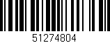 Código de barras (EAN, GTIN, SKU, ISBN): '51274804'