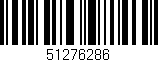Código de barras (EAN, GTIN, SKU, ISBN): '51276286'