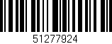 Código de barras (EAN, GTIN, SKU, ISBN): '51277924'