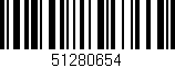 Código de barras (EAN, GTIN, SKU, ISBN): '51280654'