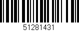 Código de barras (EAN, GTIN, SKU, ISBN): '51281431'