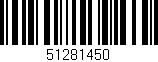 Código de barras (EAN, GTIN, SKU, ISBN): '51281450'