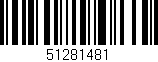 Código de barras (EAN, GTIN, SKU, ISBN): '51281481'