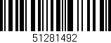 Código de barras (EAN, GTIN, SKU, ISBN): '51281492'
