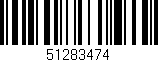 Código de barras (EAN, GTIN, SKU, ISBN): '51283474'