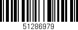 Código de barras (EAN, GTIN, SKU, ISBN): '51286979'