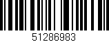 Código de barras (EAN, GTIN, SKU, ISBN): '51286983'