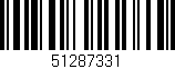 Código de barras (EAN, GTIN, SKU, ISBN): '51287331'