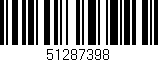 Código de barras (EAN, GTIN, SKU, ISBN): '51287398'