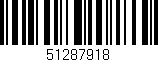 Código de barras (EAN, GTIN, SKU, ISBN): '51287918'