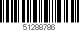 Código de barras (EAN, GTIN, SKU, ISBN): '51288786'