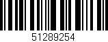 Código de barras (EAN, GTIN, SKU, ISBN): '51289254'