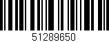Código de barras (EAN, GTIN, SKU, ISBN): '51289650'