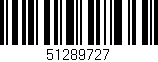 Código de barras (EAN, GTIN, SKU, ISBN): '51289727'