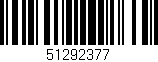 Código de barras (EAN, GTIN, SKU, ISBN): '51292377'
