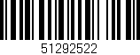 Código de barras (EAN, GTIN, SKU, ISBN): '51292522'