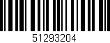 Código de barras (EAN, GTIN, SKU, ISBN): '51293204'