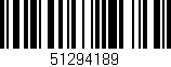 Código de barras (EAN, GTIN, SKU, ISBN): '51294189'