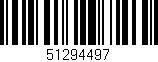Código de barras (EAN, GTIN, SKU, ISBN): '51294497'