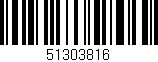 Código de barras (EAN, GTIN, SKU, ISBN): '51303816'
